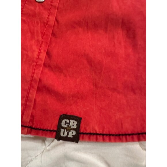 VTG Cowboy Up Embroidered Cotton Woven Snap buttons Mens L shirt flipp cuffs - Picture 12 of 16